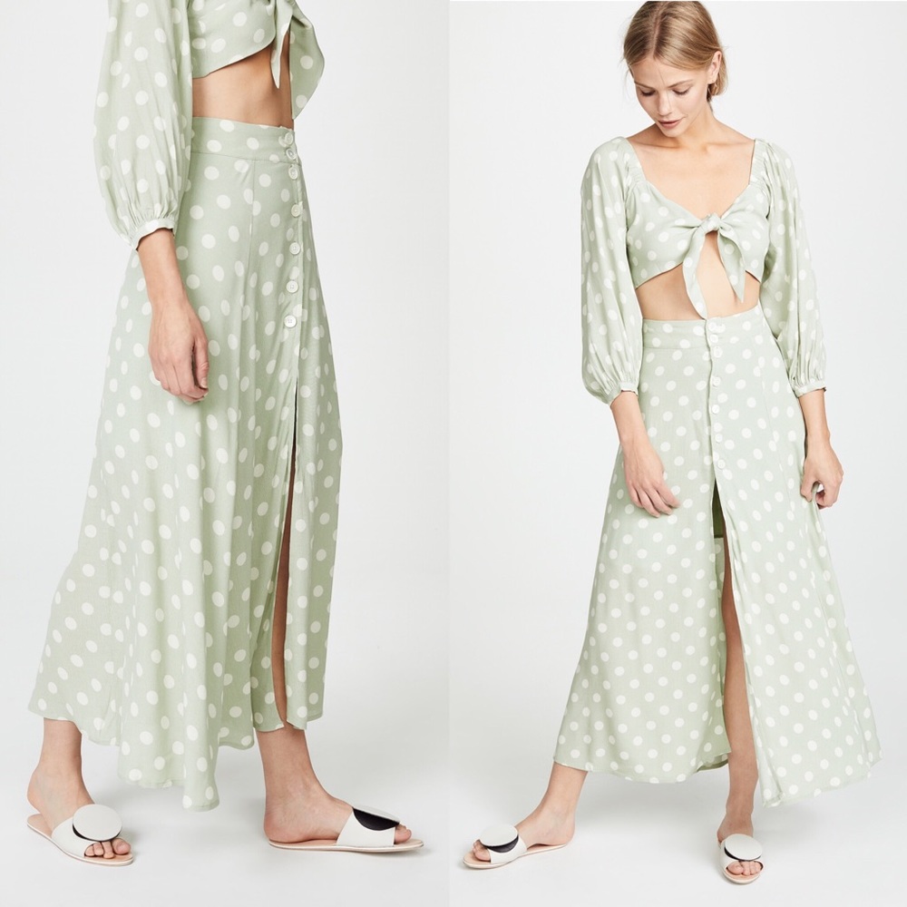 Madie Midi Skirt with Polka Dots by Capulet